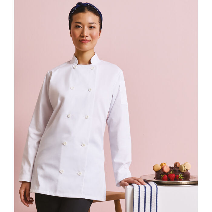 Premier Ladies Long Sleeve Chef's Jacket Thumbnail