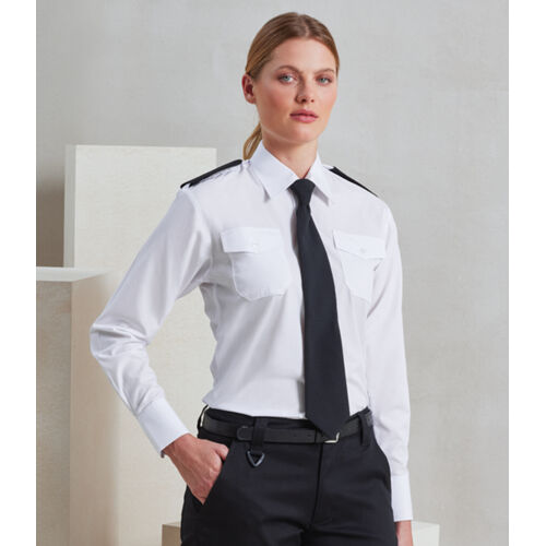 Premier Ladies Long Sleeve Pilot Shirt Thumbnail