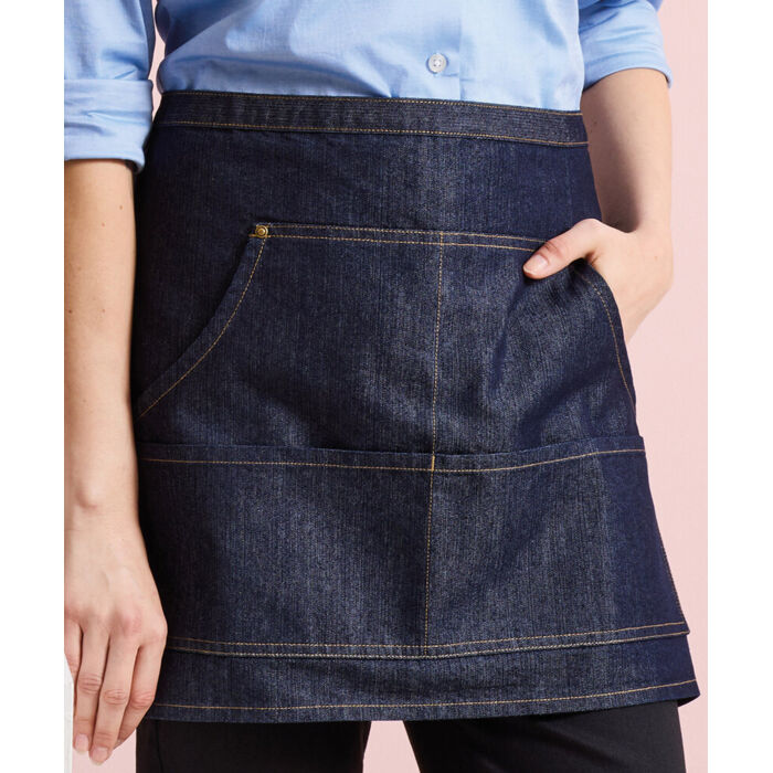 Jeans stitch denim waist apron Thumbnail