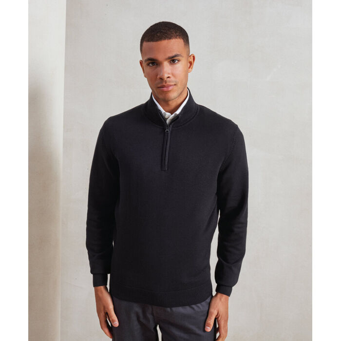 ¼ zip knitted sweater Thumbnail