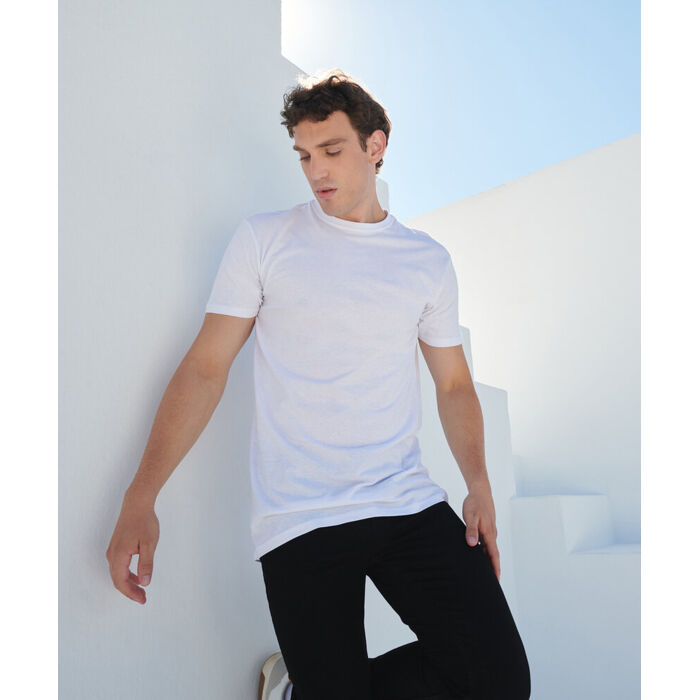 Longline t-shirt with dipped hem Thumbnail