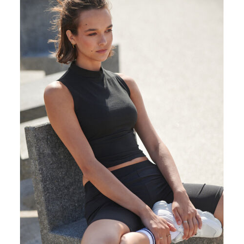 Women's high neck crop vest Thumbnail