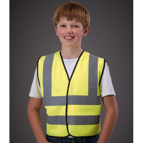 Yoko Kids Hi-Vis Two Band and Braces Waistcoat Thumbnail
