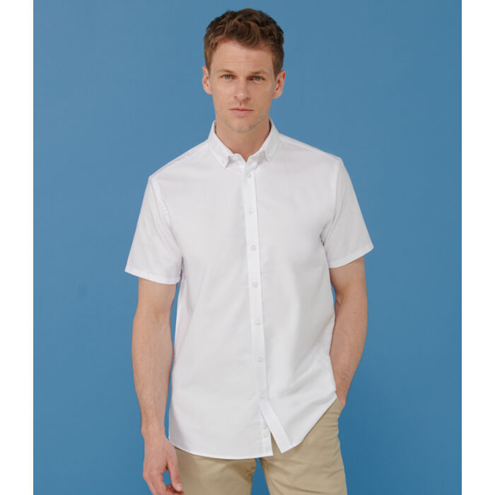 Henbury Modern Short Sleeve Regular Fit Oxford Shirt Thumbnail