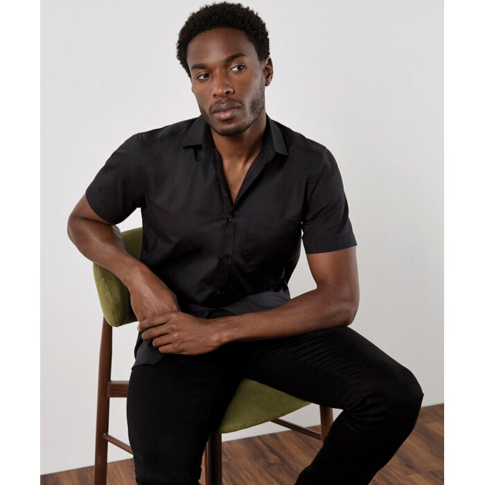 Poplin shirt short-sleeved (tailored fit) Thumbnail