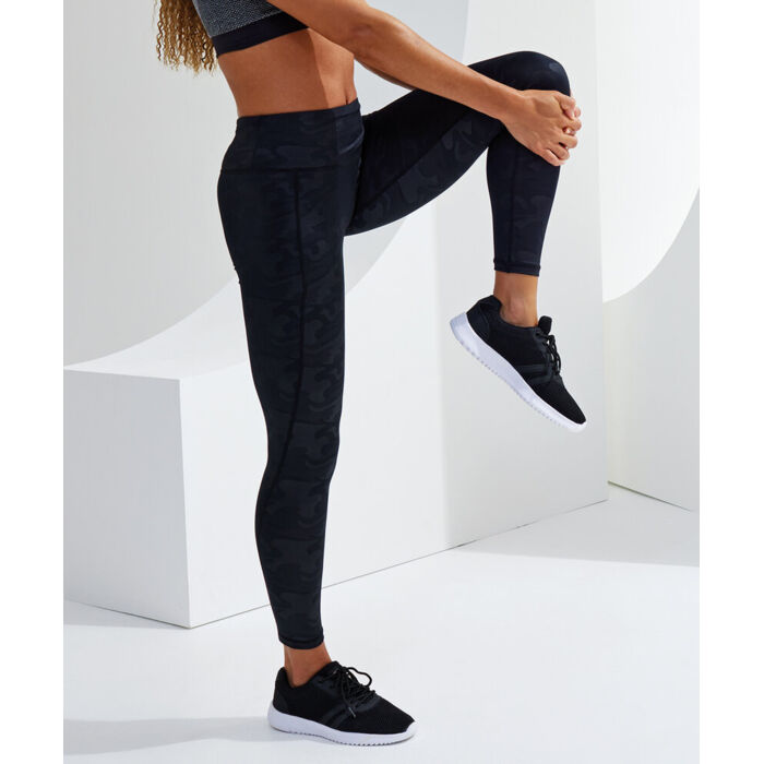 Women's TriDri® performance camo leggings full-length Thumbnail
