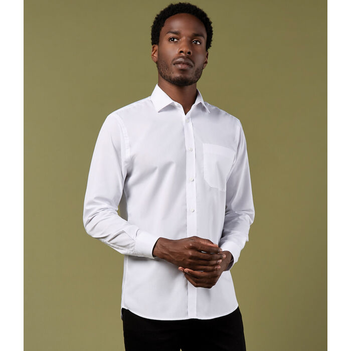 Kustom Kit Long Sleeve Tailored Poplin Shirt Thumbnail
