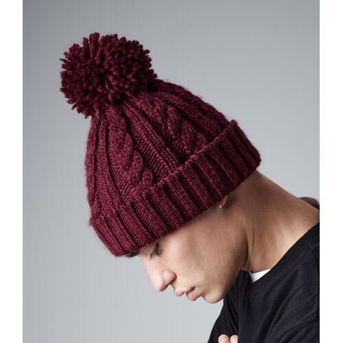 Beechfield Cable Knit Melange Beanie Thumbnail