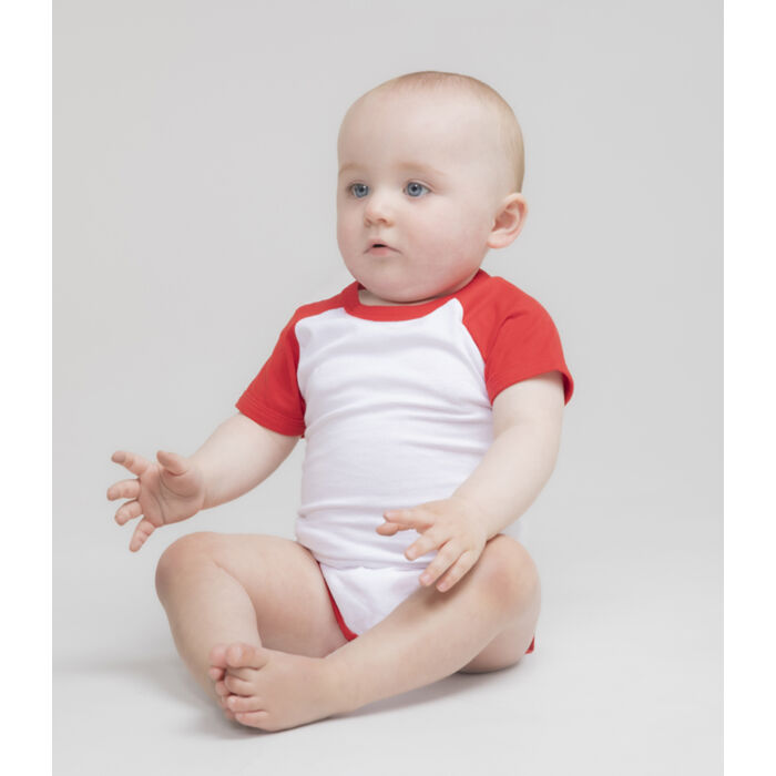 Larkwood Essential Short Sleeve Baby Baseball Bodysuit Thumbnail