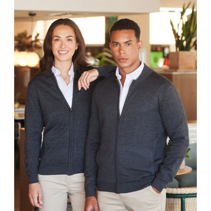 Henbury Unisex Zip Through Cardigan Thumbnail