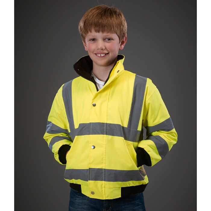 Yoko Kids Hi-Vis Bomber Jacket Thumbnail