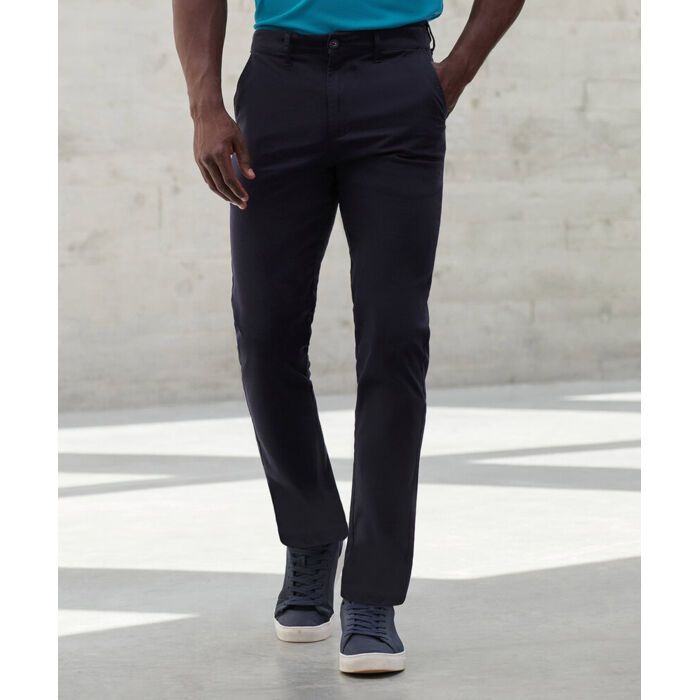 Stretch chinos with flex waistband Thumbnail