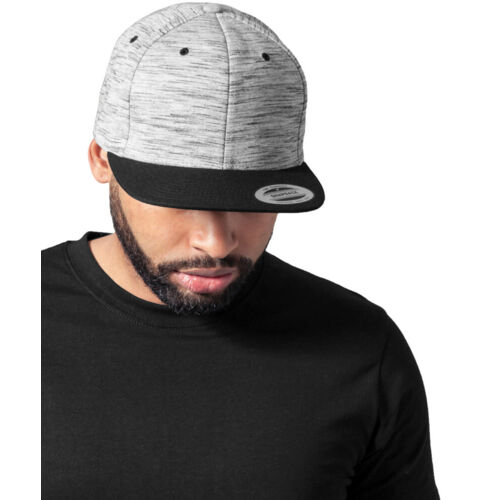 Stripes melange crown snapback (6089SC) Thumbnail