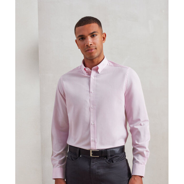 Cotton-rich Oxford stripes shirt Thumbnail