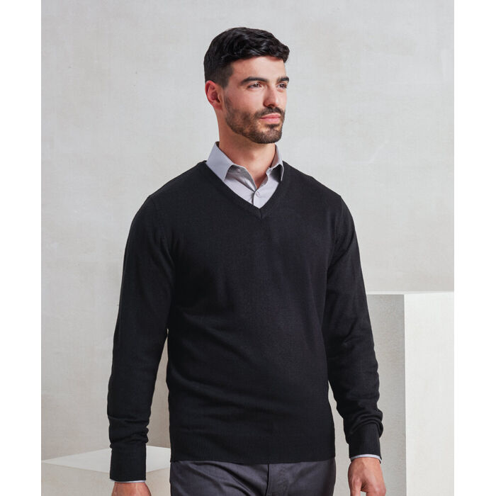 'Essential' acrylic v-neck sweater Thumbnail