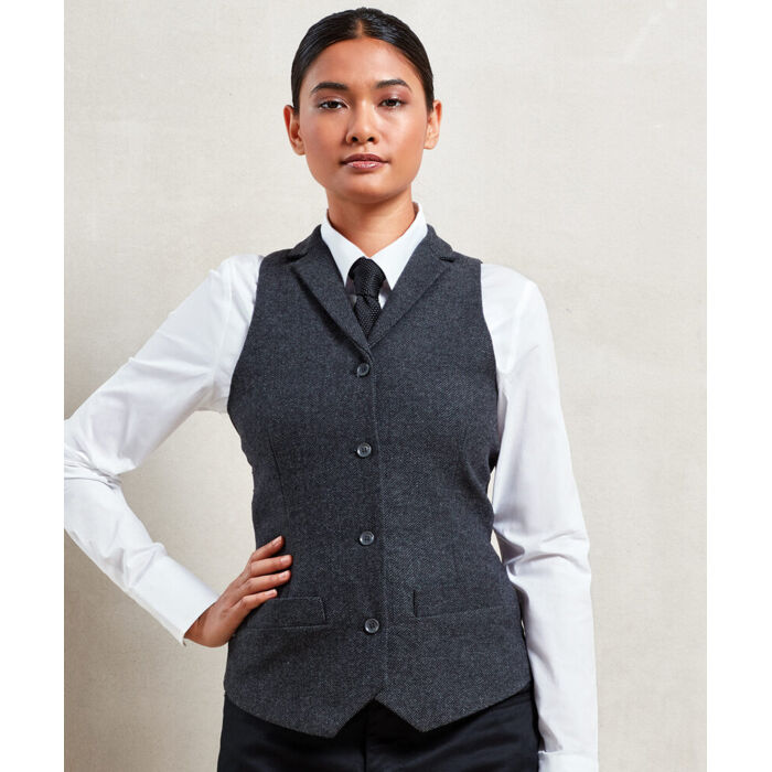 Women's herringbone waistcoat Thumbnail