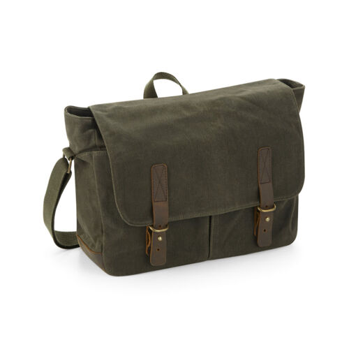 Heritage waxed canvas messenger Thumbnail