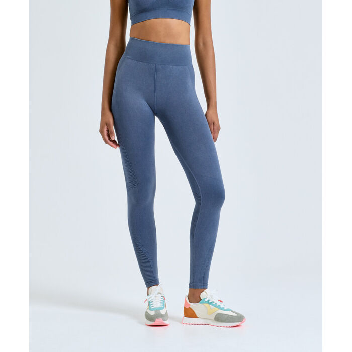 Women's TriDri® seamless '3D fit' multi-sport denim look leggings Thumbnail