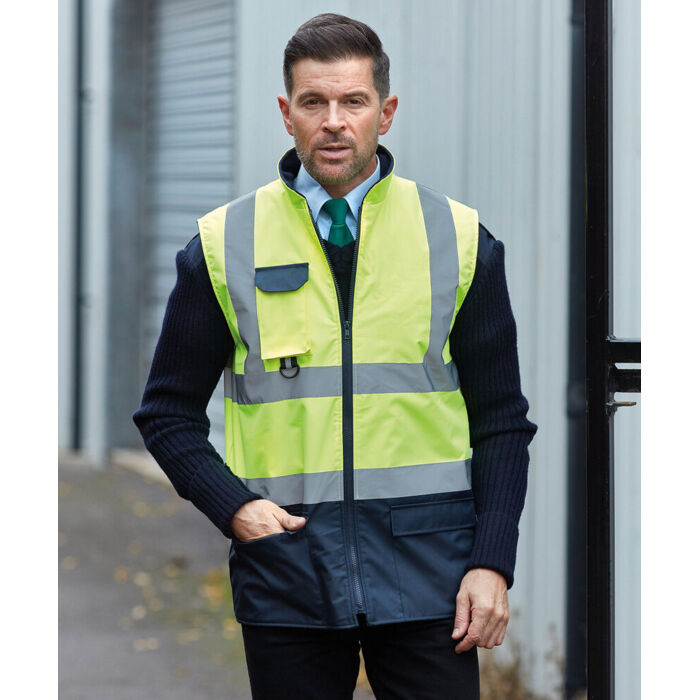 Hi-vis padded bodywarmer (HV005) Thumbnail